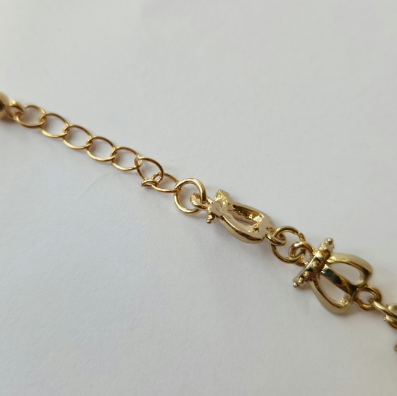 Gold Tone Black Elephant Charm Bracelet - Picture 5 of 10